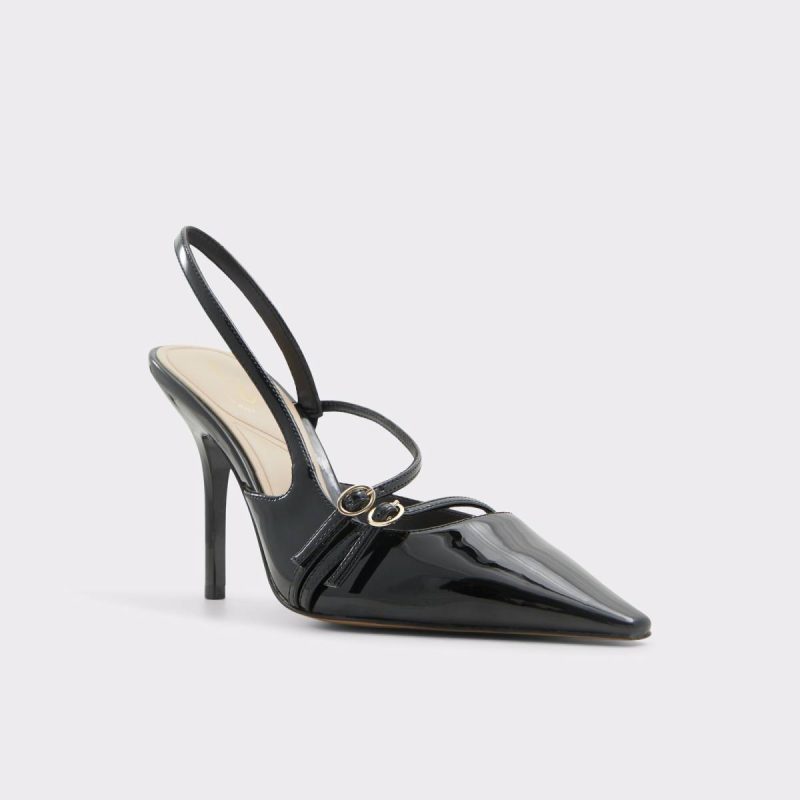 Black Etheria Black Women's Slingbacks Women Aldo Heels - 4