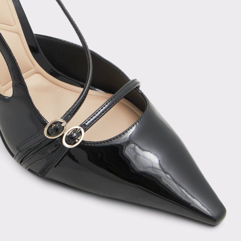 Black Etheria Black Women's Slingbacks Women Aldo Heels - 5