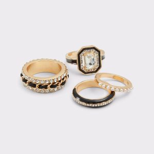 Black/Gold Multi Jewelry Aldo Women Jennica Black/Gold Multi Women's Rings - 1