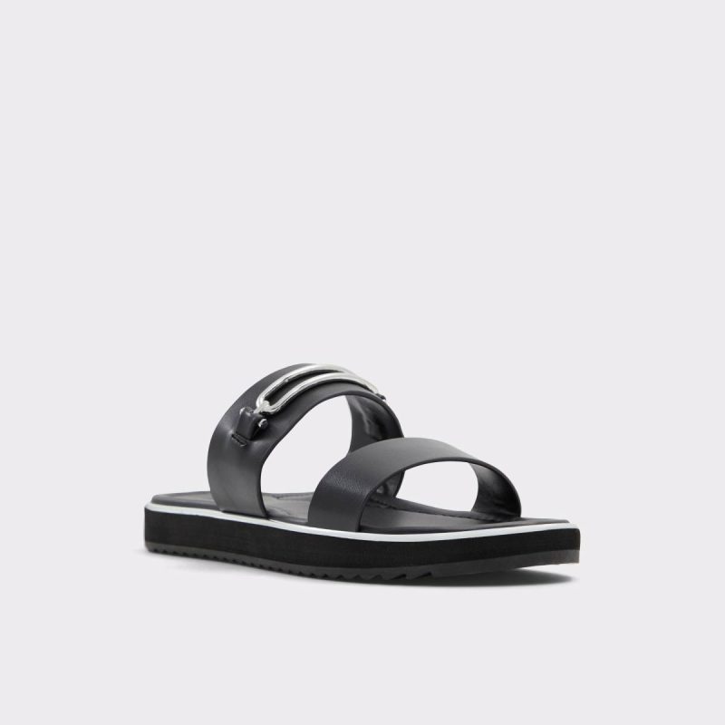 Black Lagoon Black Women's Flat Sandals Aldo Women Sandals - 4