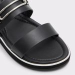 Black Lagoon Black Women's Flat Sandals Aldo Women Sandals - 5