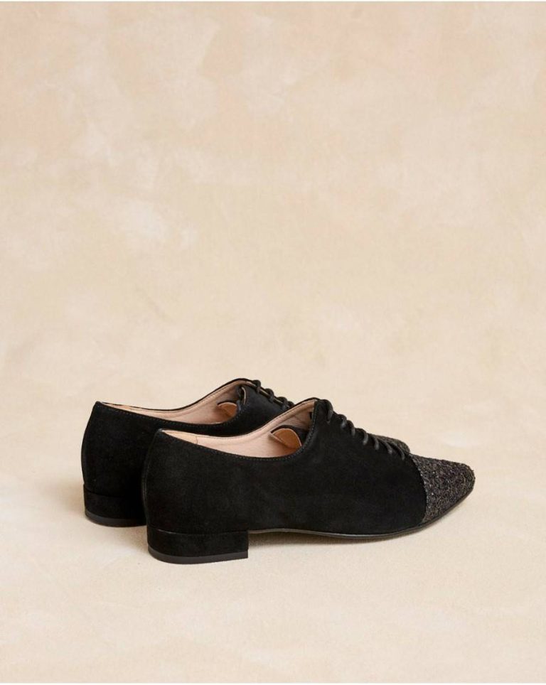 Black Mirenia Lace-Up Moccasin Footwear Polín Et Moi Women - 2