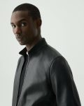 Black Morvek Zip Jacket In Leather Theory Blazers + Jackets Men - 4