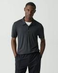 Black Multi Bron Polo Shirt In Anemone Modal Jersey Men Theory T-Shirts + Polos - 1