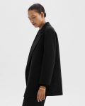 Black Outerwear Women Clairene Jacket In Double-Face Wool-Cashmere Theory - 2