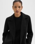 Black Outerwear Women Clairene Jacket In Double-Face Wool-Cashmere Theory - 4