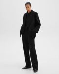 Black Outerwear Women Clairene Jacket In Double-Face Wool-Cashmere Theory - 5