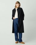 Black Slim Car Coat In Admiral Crepe Theory Women Outerwear - 1