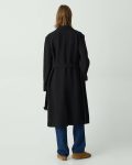Black Slim Car Coat In Admiral Crepe Theory Women Outerwear - 3