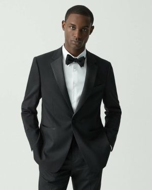 Black Theory Men Blazers + Jackets Chambers Tuxedo Blazer In Stretch Wool - 1