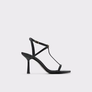 Black Women Heels Aldo Cecille Black Women's Strappy Heels - 1