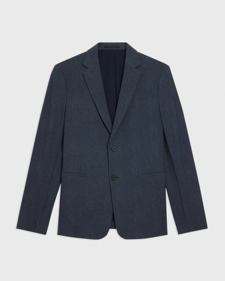 Blazers + Jackets Baltic Melange Theory Clinton Blazer In Herringbone Precision Ponte Men - 5