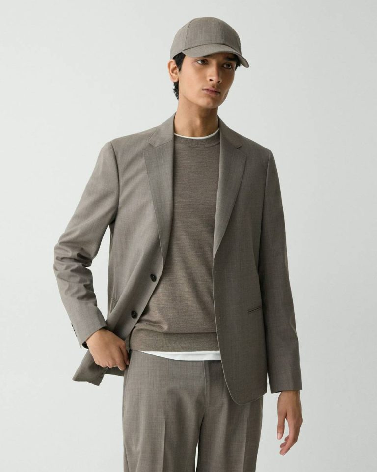 Blazers + Jackets Clinton Blazer In Motion Wool Theory Men Walnut Melange - 2