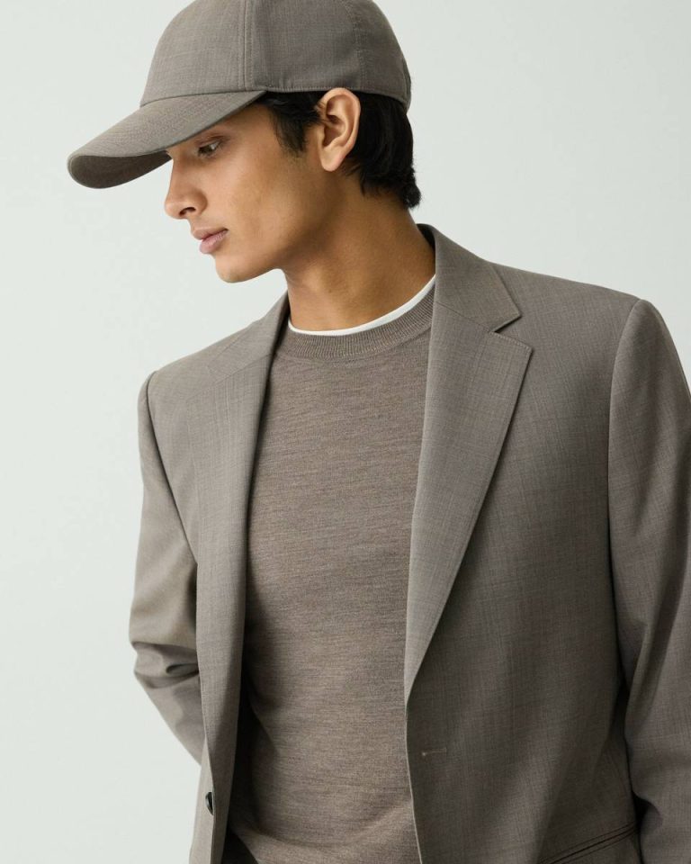 Blazers + Jackets Clinton Blazer In Motion Wool Theory Men Walnut Melange - 4