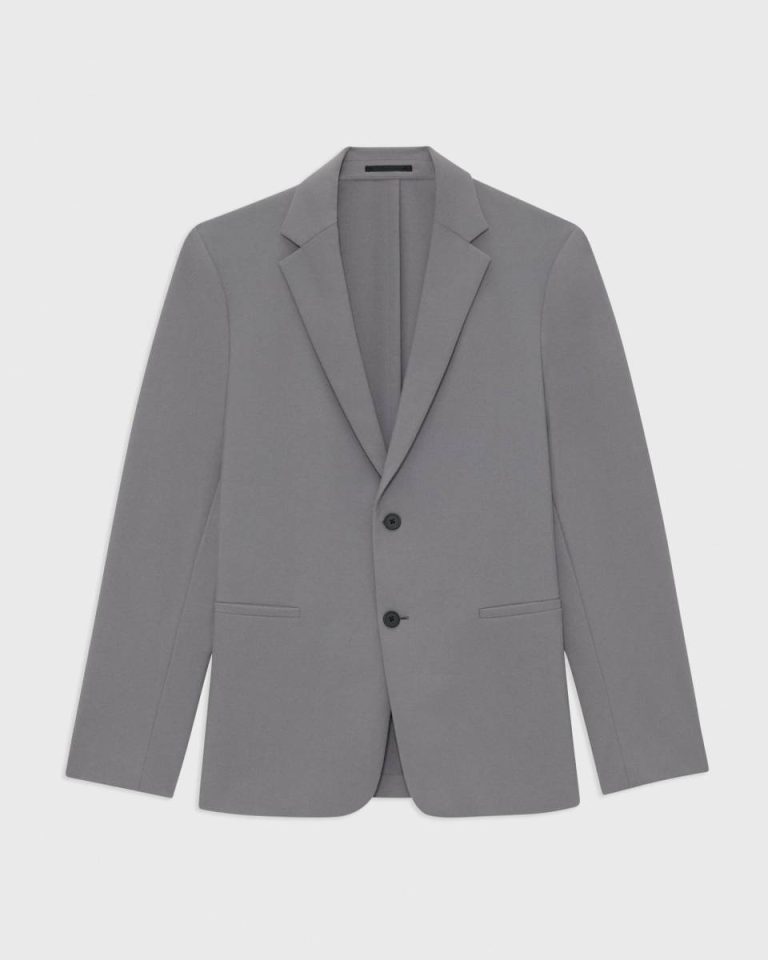 Blazers + Jackets Clinton Blazer In Precision Ponte Stone Men Theory - 5