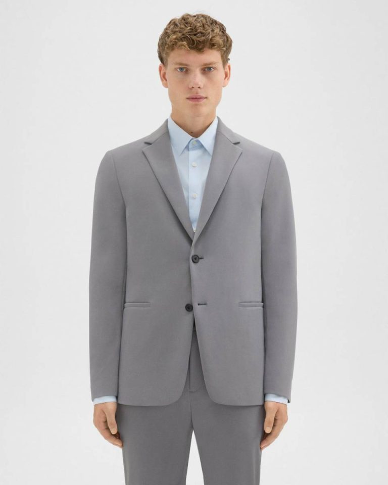 Blazers + Jackets Clinton Blazer In Precision Ponte Stone Men Theory - 1