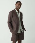 Blazers + Jackets Men Dark Mocha Clinton Blazer In Good Linen Theory - 2