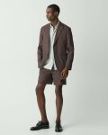 Blazers + Jackets Men Dark Mocha Clinton Blazer In Good Linen Theory - 5