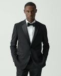 Blazers + Jackets Men Theory Chambers Tuxedo Blazer In Stretch Wool Black - 2