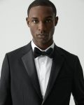 Blazers + Jackets Men Theory Chambers Tuxedo Blazer In Stretch Wool Black - 4