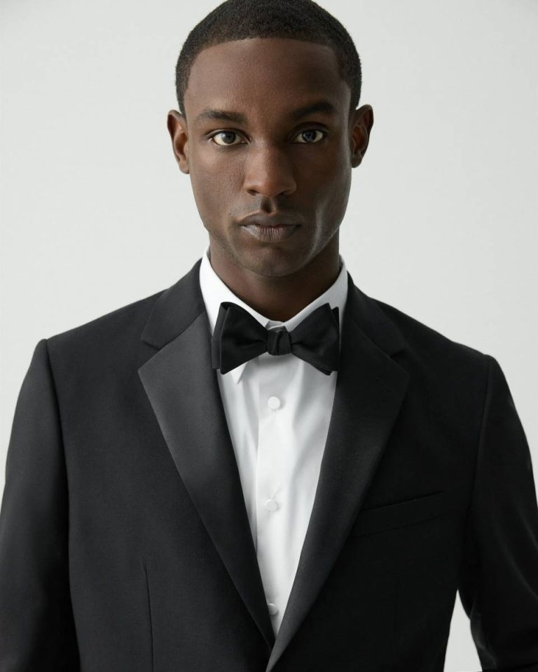 Blazers + Jackets Men Theory Chambers Tuxedo Blazer In Stretch Wool Black - 4