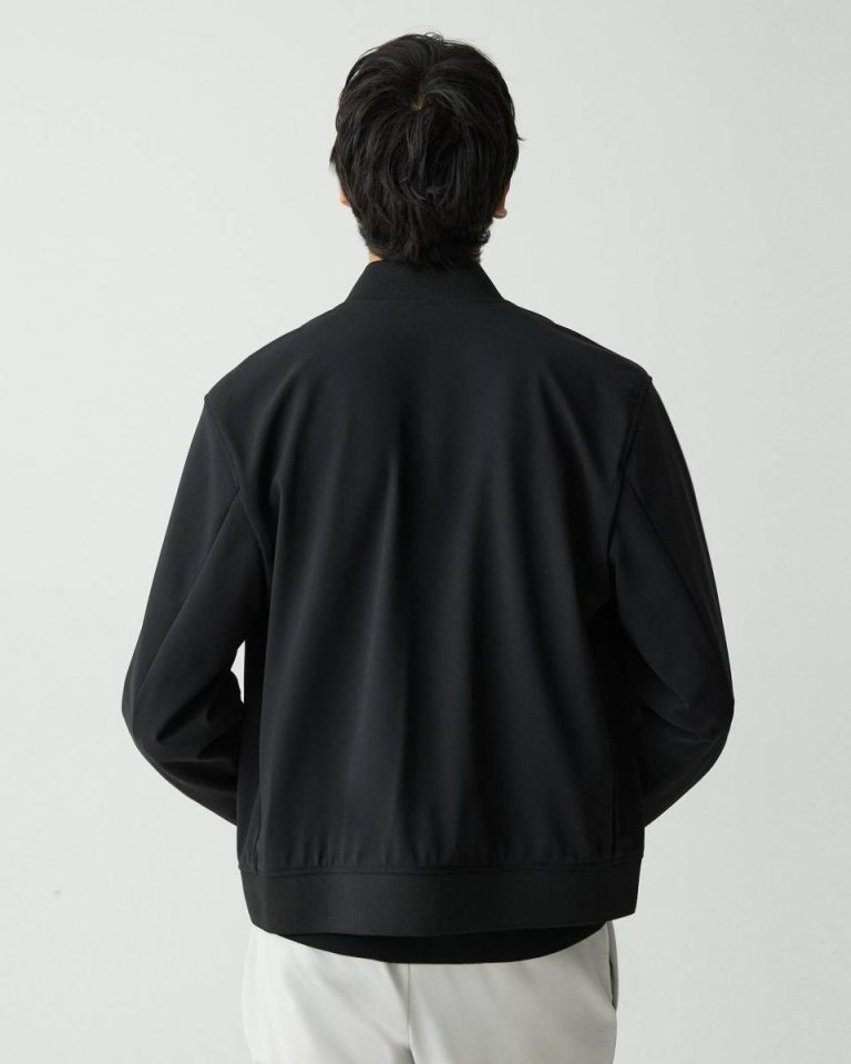 Blazers + Jackets Men Theory Murphy Bomber Jacket In Precision Ponte Black - 3