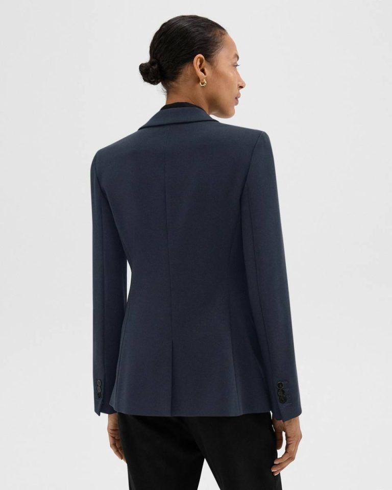 Blazers + Jackets Staple Blazer In Admiral Crepe Nocturne Navy Theory Women - 3