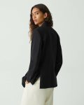 Blazers + Jackets Theory Black Women Relaxed Blazer In Stretch Wool - 3