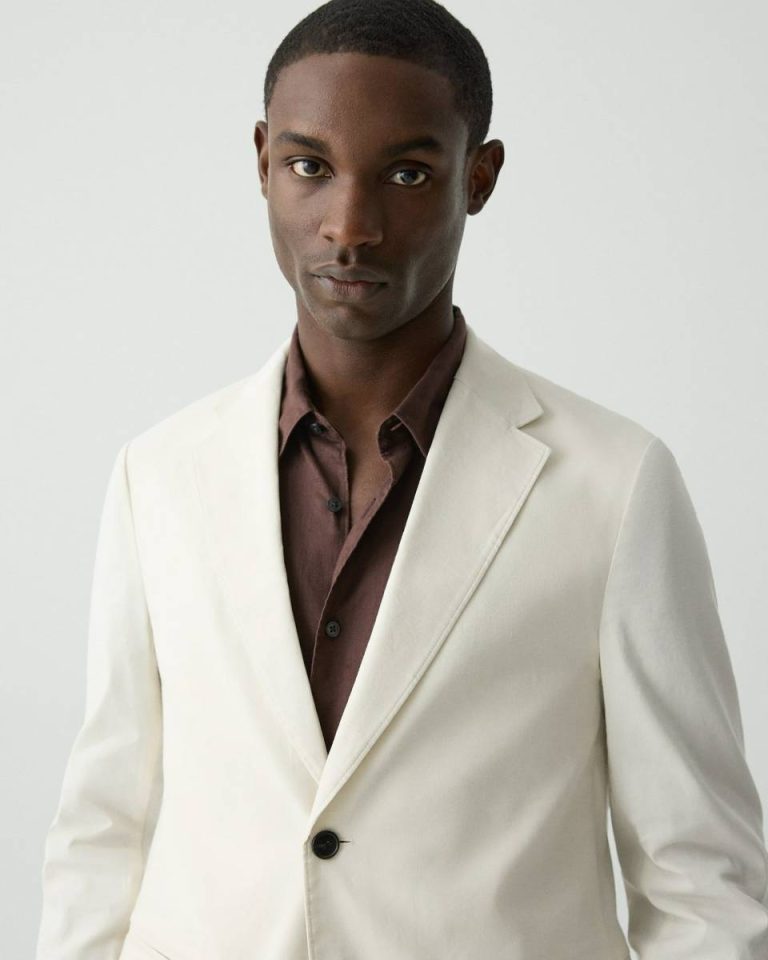 Blazers + Jackets Theory Men Eggshell Clinton Blazer In Good Linen - 4