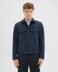 Blazers + Jackets Theory Men River Trucker Jacket In Neoteric Twill Dark Navy - 1