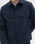 Blazers + Jackets Theory Men River Trucker Jacket In Neoteric Twill Dark Navy - 4