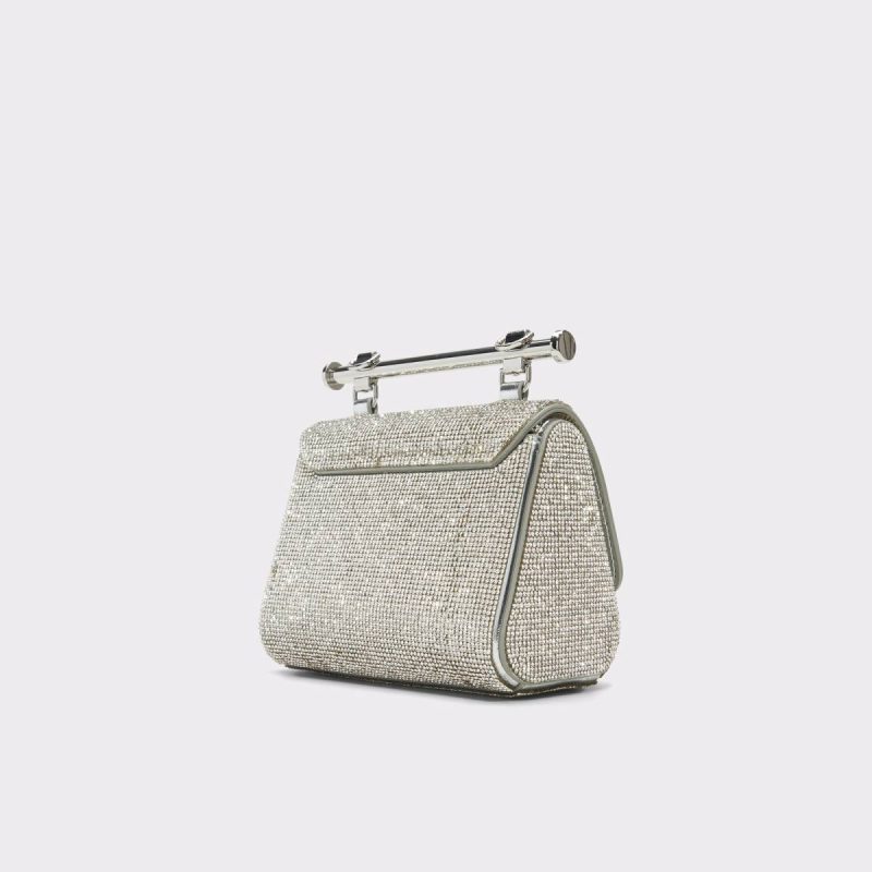 Blingchic Silver Women's Clutches & Evening Bags Women Silver Aldo Top Handle Bags - 2