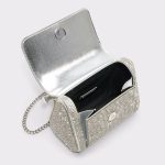 Blingchic Silver Women's Clutches & Evening Bags Women Silver Aldo Top Handle Bags - 3