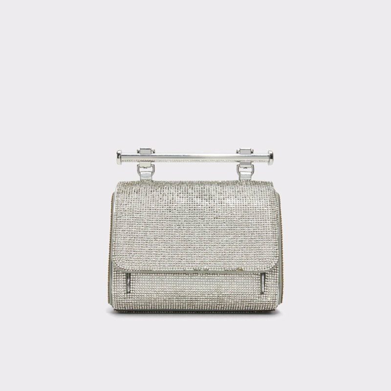 Blingchic Silver Women's Clutches & Evening Bags Women Silver Aldo Top Handle Bags - 1