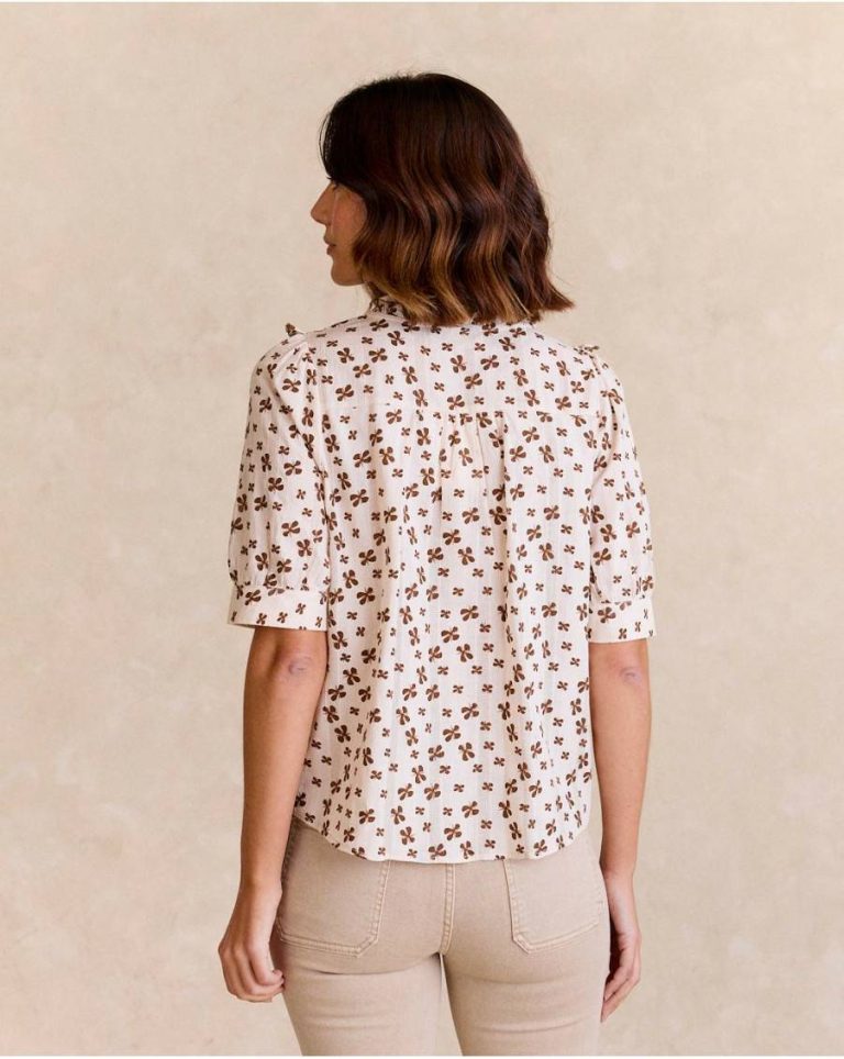Blouses And Shirts Camel Polín Et Moi Women Astera Printed Blouse - 5