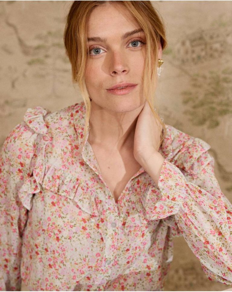 Blouses And Shirts Orian Ruffled Blouse Polín Et Moi Water Green Women - 4