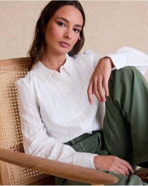 Blouses And Shirts Polín Et Moi Matilde Embroidered Shirt Women White - 1