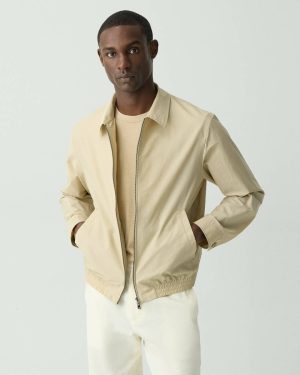 Blouson Zip Jacket In Cotton-Blend Theory Outerwear Men Chino - 1