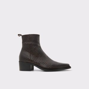 Boots Zappa Brown Leather Woven Men's Casual Boots Aldo Men Brown Leather Woven - 1