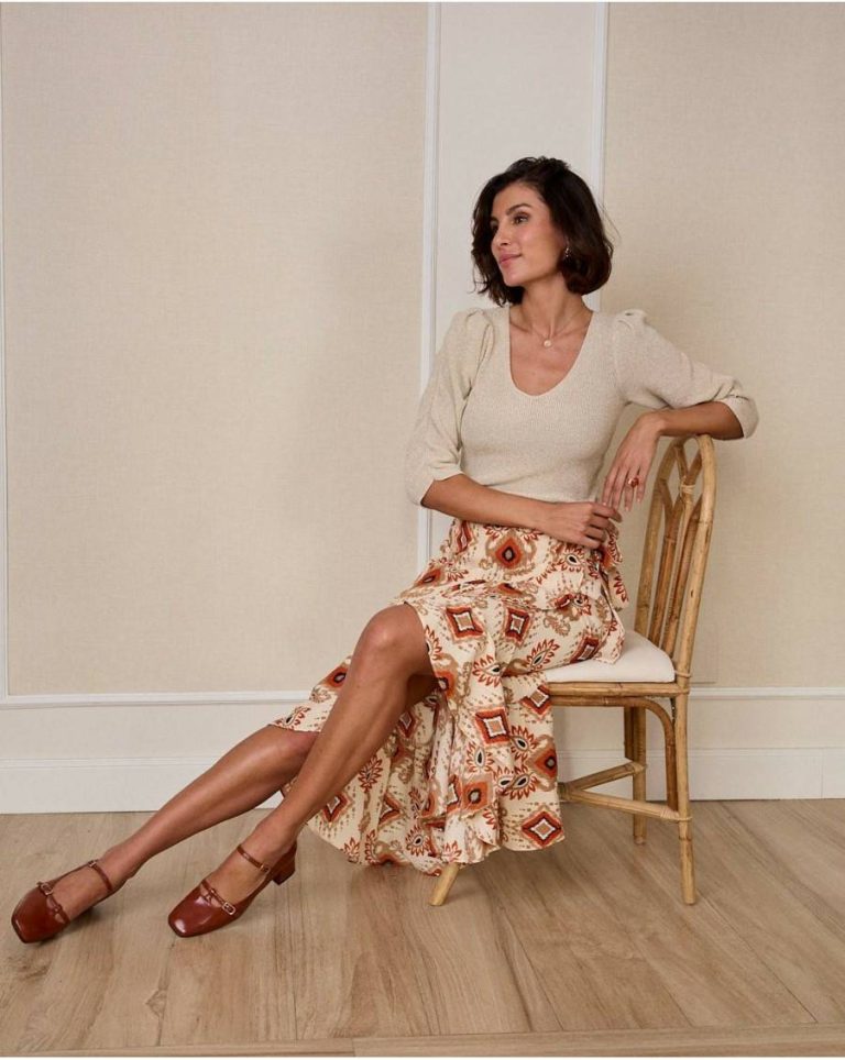 Bottoms Beige Giselle Africa Skirt Women Polín Et Moi - 3