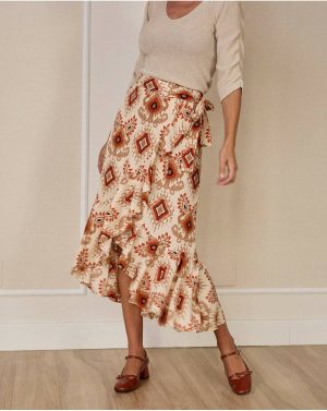 Bottoms Beige Giselle Africa Skirt Women Polín Et Moi - 1