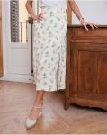 Bottoms Norah Printed Skirt Polín Et Moi Women Beige - 1