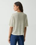 Boyfriend Tee In Linen-Blend Light Parchment Multi Theory Sweaters + Cardigans Women - 3