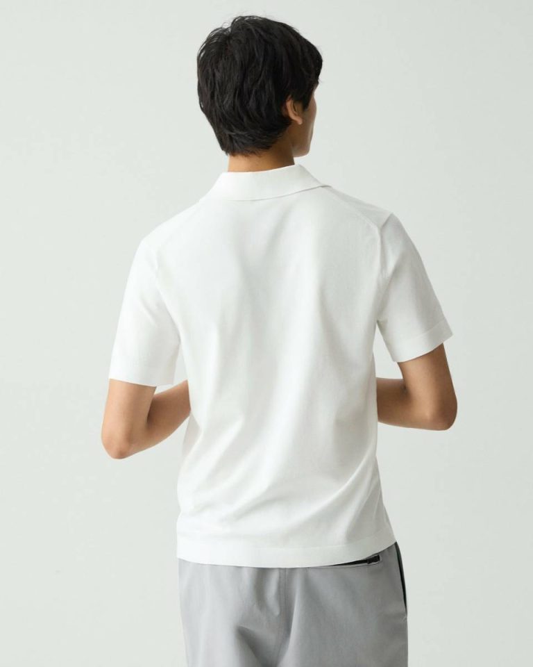Brenan Polo Shirt In Light Bilen Sweaters + Cardigans White Theory Men - 3