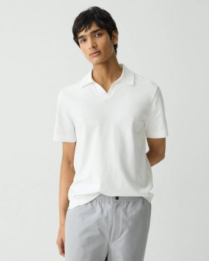 Brenan Polo Shirt In Light Bilen Sweaters + Cardigans White Theory Men - 1