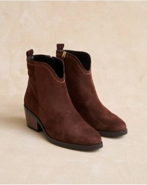 Brown Footwear Women Ankle Boots Somira Heel Polín Et Moi - 1