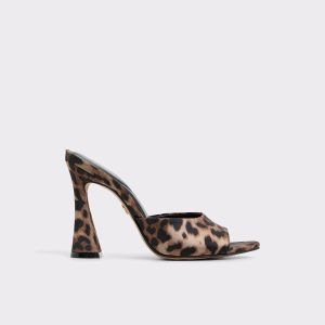 Brown Multi Textile Other Women Aldo Rylea Brown Multi Textile Other Women's Animal Print Heels - 1