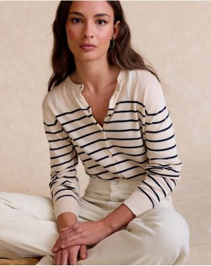Cardigans And Sweaters Women Raw Polín Et Moi Dirunia Striped Cardigan - 1