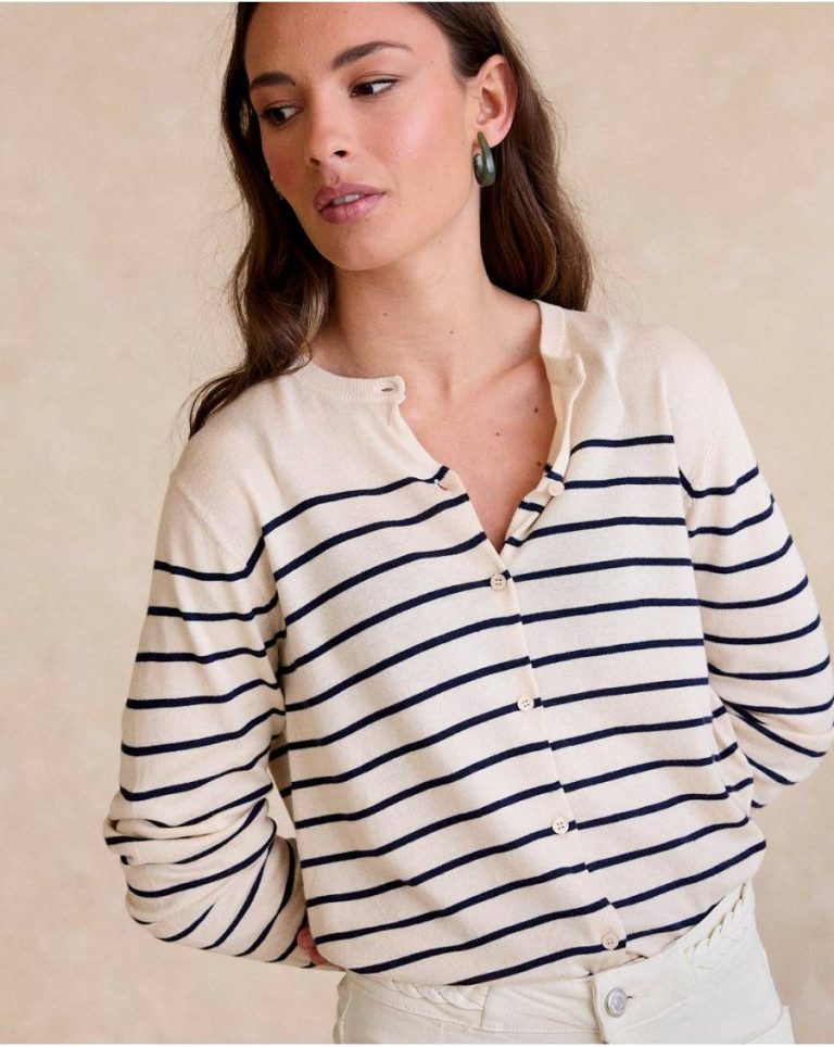Cardigans And Sweaters Women Raw Polín Et Moi Dirunia Striped Cardigan - 4