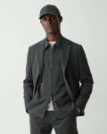 Charcoal Melange Clinton Blazer In Motion Wool Theory Blazers + Jackets Men - 1